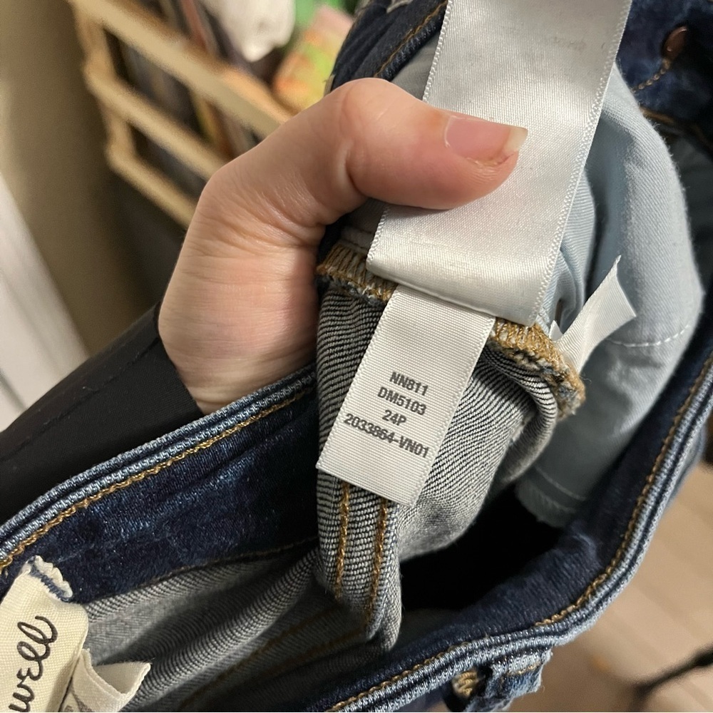 Madewell Curvy Kick Out Jeans Dark Wash 24P 24 Petite Q - Picture 8 of 11